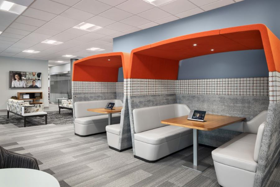 Crestron Flex phones in huddle spaces