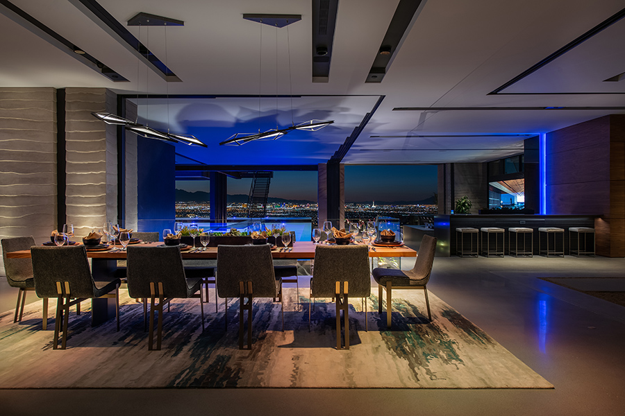 Savant Vegas Modern's dining room