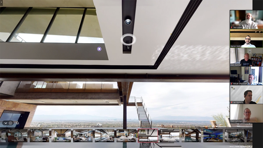 Savant recessed strips where lighting and speakers were mounted throughout the space