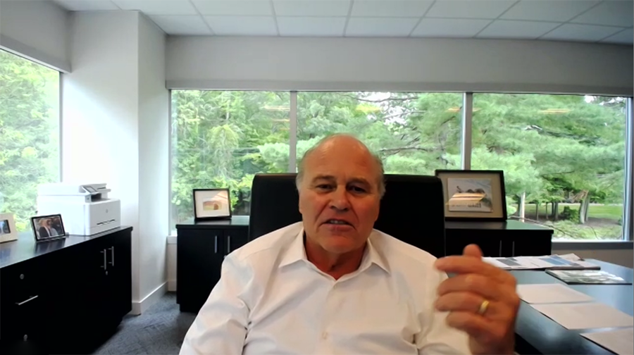 Randy Klein, CEO of Crestron making a point