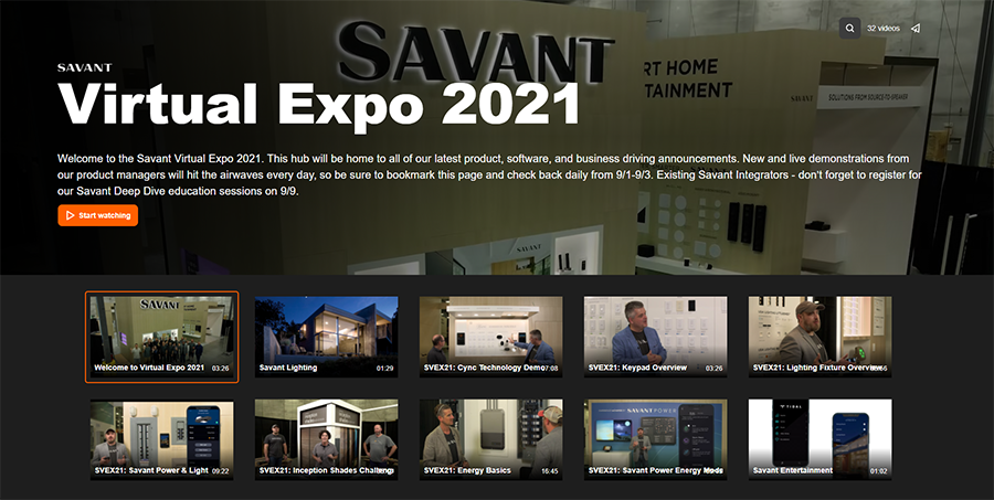 Online home of the Savant Virtual Expo 2021