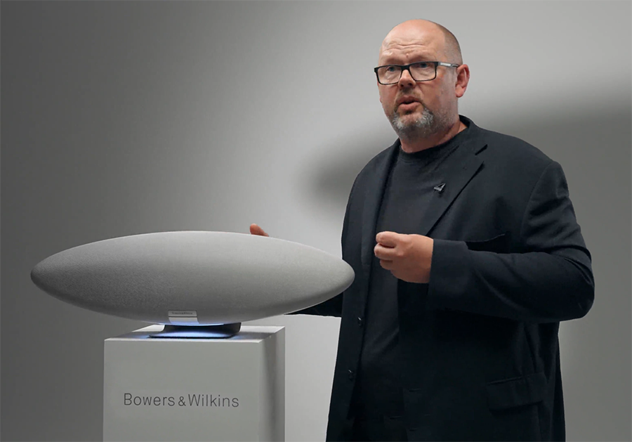 Andy Kerr of Bowers & Wilkins showing the new Zeppelin