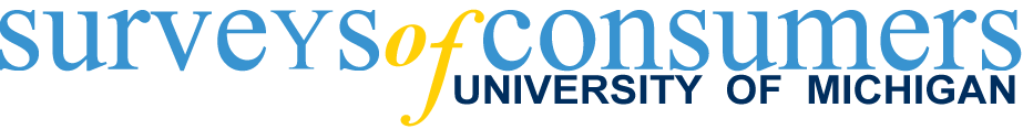 Logo for Index of consumer sentiment from the University of Michigan