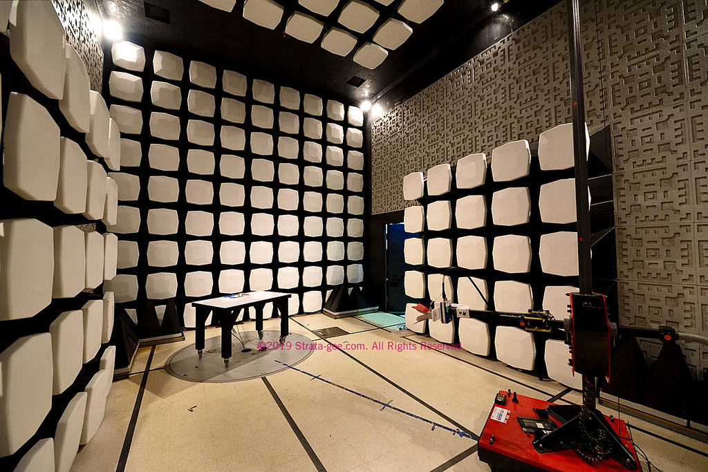 RF testing chamber in Crestron George Feldstein Technology Center