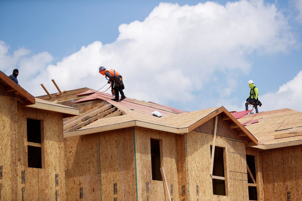 housing starts measure new homes like this one being built