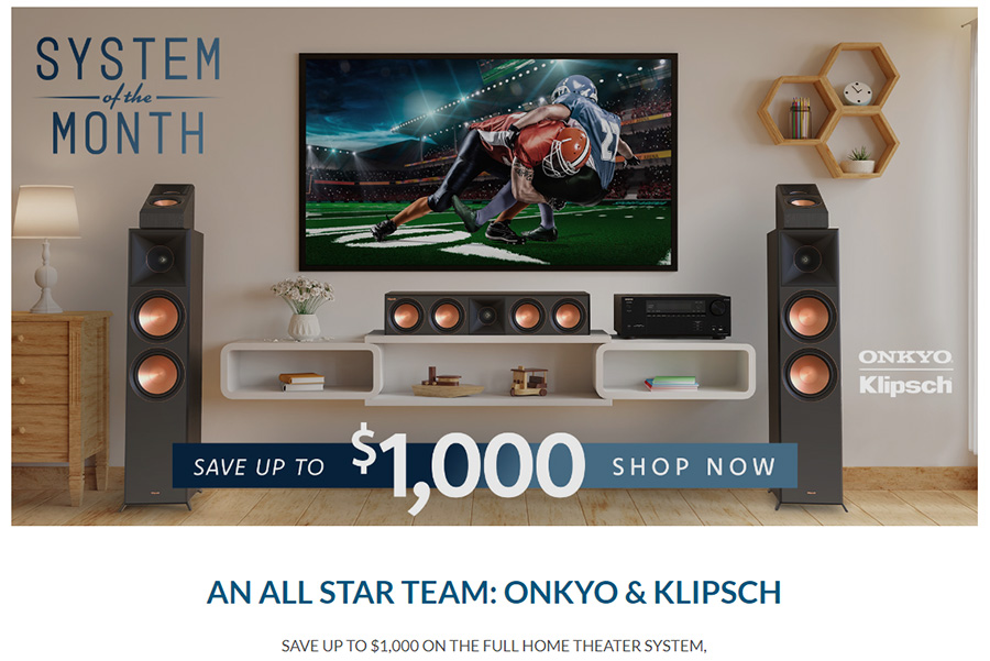 System special on Onkyo USA, a premium audio company brand