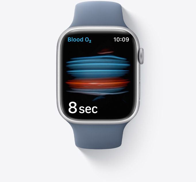 Apple watch showing blood oximetry capability