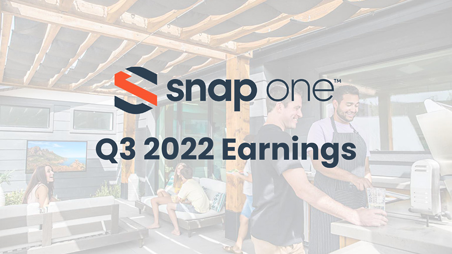 slide from Snap One earnings report