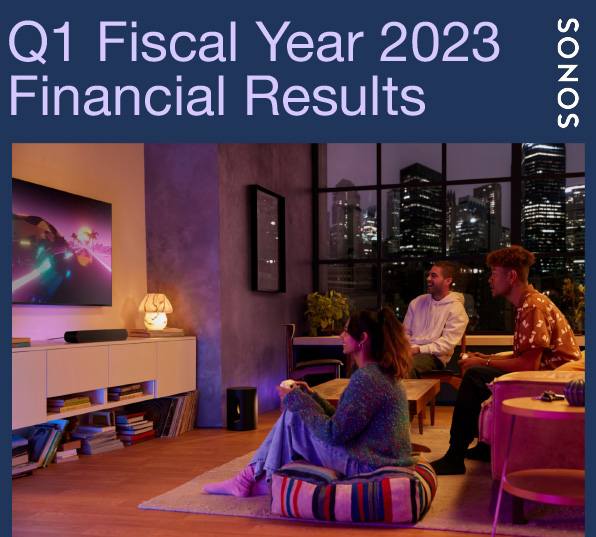 Sonos fiscal 2023 Q1 results cover image