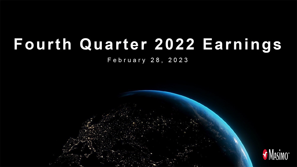 Image from Masimo quarterly earnings presentation