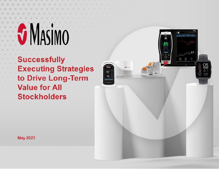 Cover of a Masimo investor presentation
