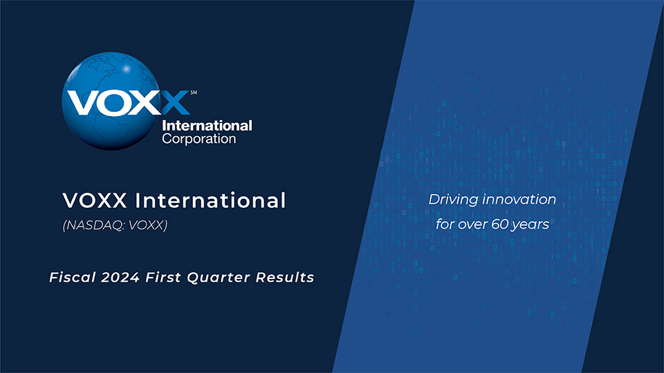Voxx cover image from investor presentation