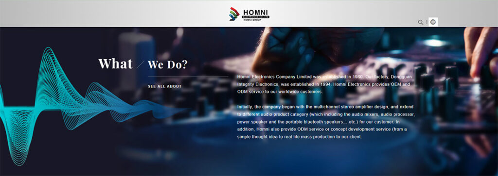 Homni Enterprises website