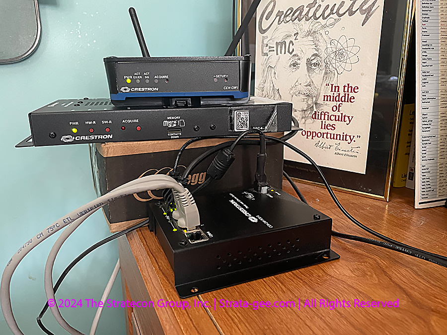 Crestron demo system on my computer desk