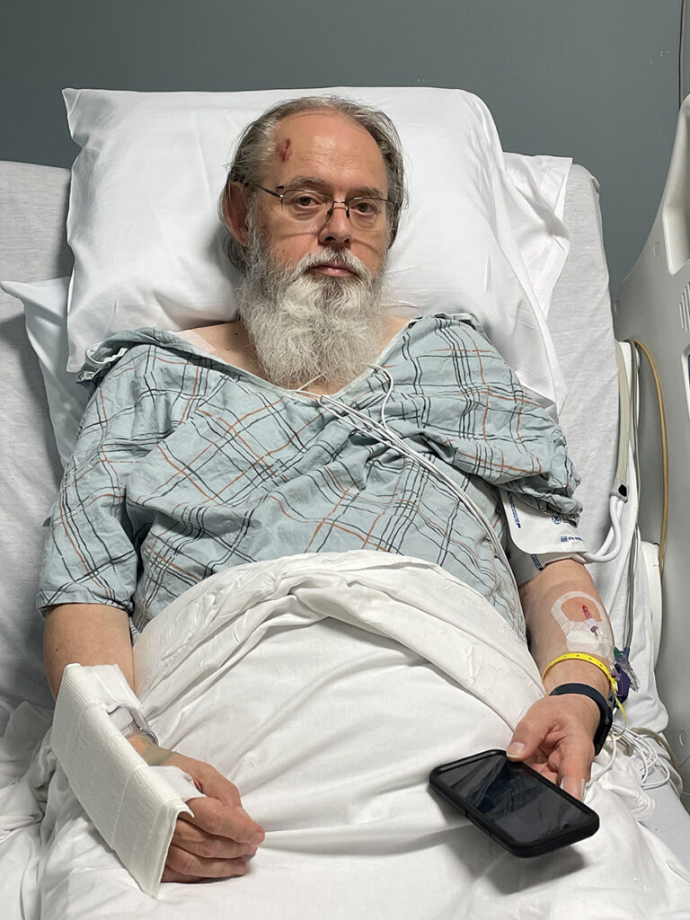 Strata-gee founder and chief content creator Ted Green at JFK University Medical Center