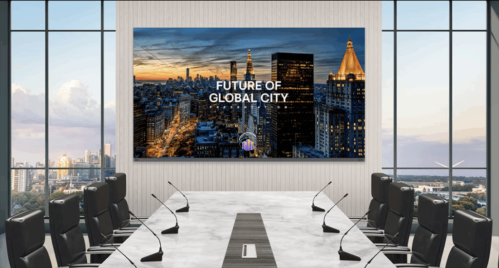 LG display in a boardroom