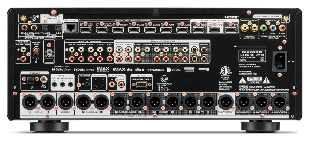 Marantz AV 30 back panel