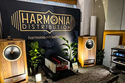 Harmonia Distribution display at an audio event