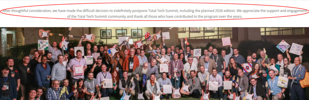 Emerald statement on indefinite postponement of Total Tech Summit