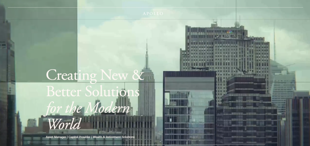 Home page of Apollo Global Management