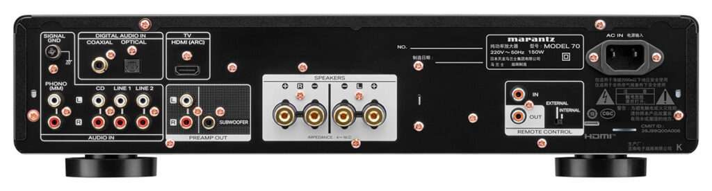 MODEL 70 back panel