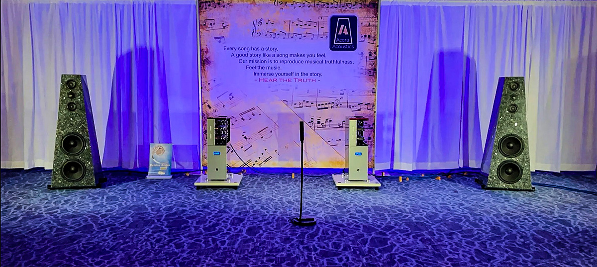 Acora Acoustics displaying at an industry event