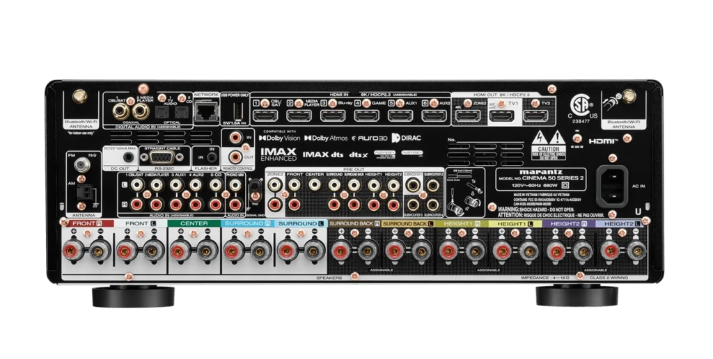 Back panel of the Marantz CINEMA 50 Series 2