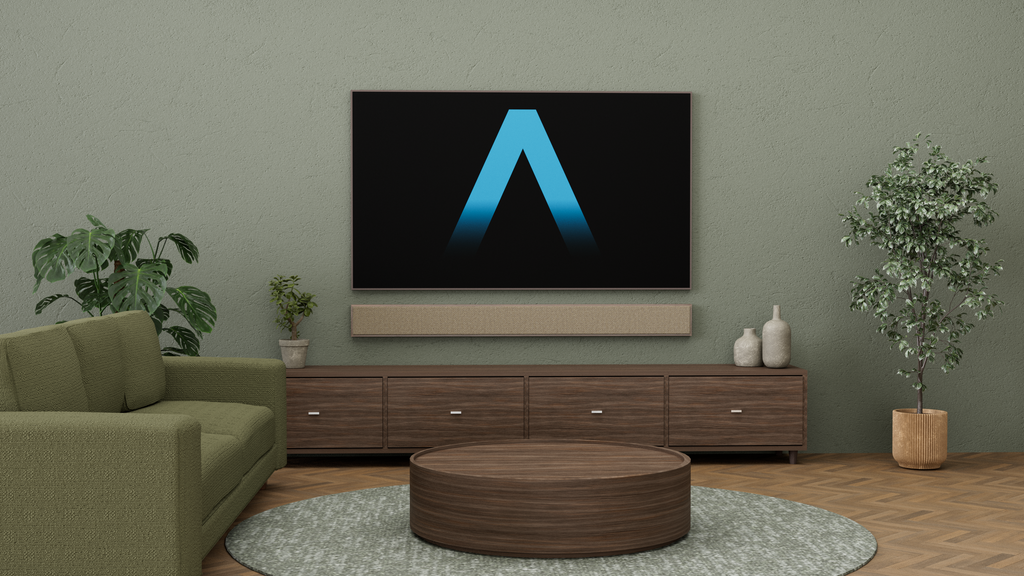 HTL James by Sonance Natural Collection speakers are sized for Samsung Frame TVs