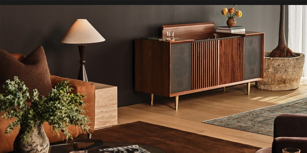 A Wrensilva record console in a living room